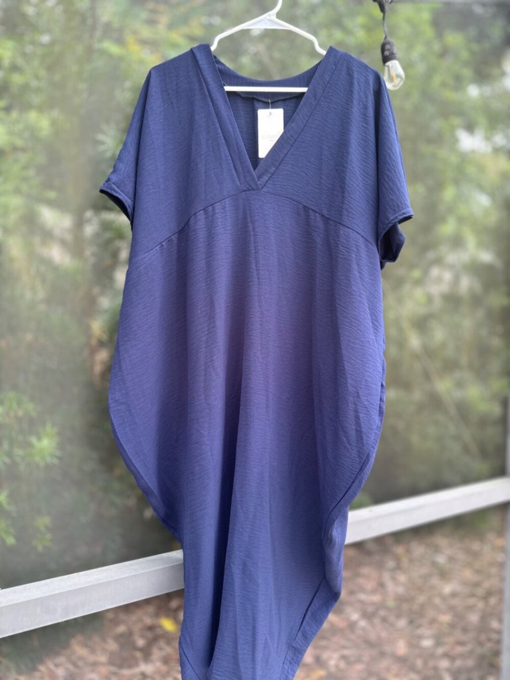 Tendance Paris Made in France Navy Draped Dress One Size NWT